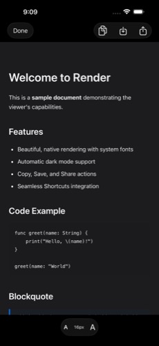 Render app markdown